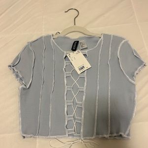 H&M BLUE TOP